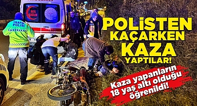 Dur ihtarına uymadılar! Polisten kaçarken kaza yaptılar!