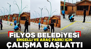 Filyos Belediyesi engelli ve araç parkı için çalışma başlattı