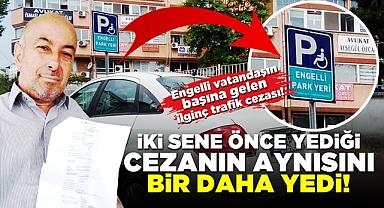 İki sene önce yediği cezanın aynısı bir daha yedi!