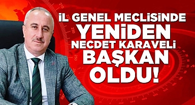 İl Genel Meclisinde yeniden Necdet Karaveli başkan oldu!