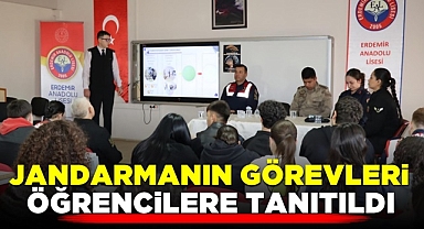 Jandarmanın görevleri öğrencilere tanıtıldı