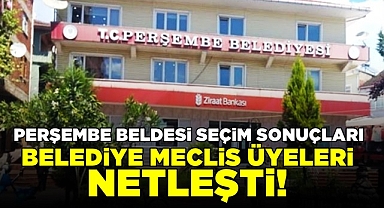 Perşembe beldesi seçim sonuçları, belediye meclis üyeleri netleşti!