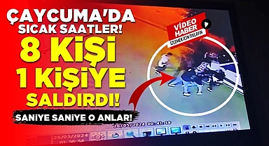 8 kişi 1 kişiye saldırdı! Saniye saniye o anlar!
