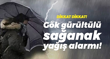 Gök gürültülü sağanak yağış alarmı!