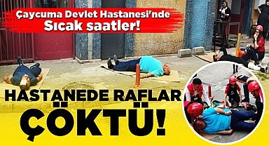 Hastanede raflar çöktü! Çaycuma Devlet Hastanesi'nde sıcak saatler!