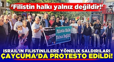 İsrail'in Filistinlilere yönelik saldırıları Çaycuma'da protesto edildi!