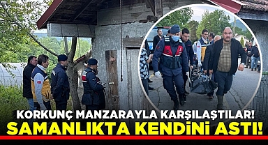 Korkunç manzarayla karşılaştılar! Samanlıkta kendini astı!