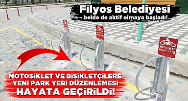Motosiklet ve bisikletçilere yeni park yeri düzenlemesi hayata geçirildi!