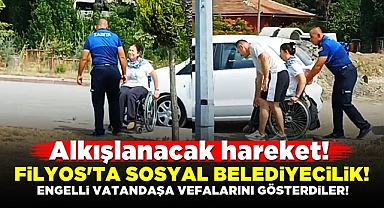 Belediye personeli engelli vatandaşa vefalarını gösterdiler!