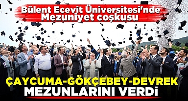 Bülent Ecevit Üniversitesi'nde mezuniyet coşkusu