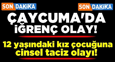 Çaycuma'da iğrenç olay! 12 yaşındaki kız çocuğuna cinsel taciz olayı!
