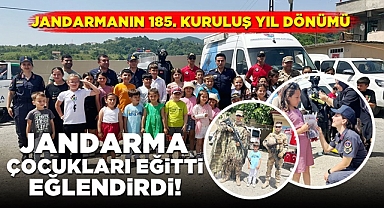 Jandarma çocukları eğitti, eğlendirdi!