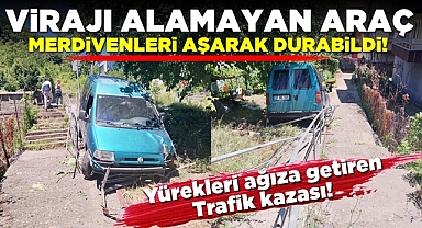 Yürekleri ağıza getiren trafik kazası!