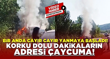 Bir anda cayır cayır yanmaya başladı! Korku dolu dakikaların adresi Çaycuma!
