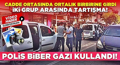 Çaycuma'da cadde ortasında iki grup birbirine girdi!