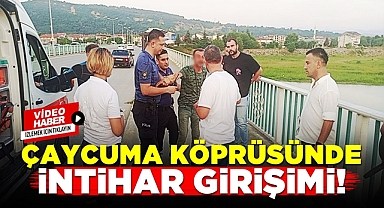 Çaycuma köprüsü üzerinde intihar girişimi! O anlar...