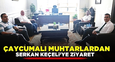 Çaycumalı muhtarlardan Serkan Keçeli'ye ziyaret