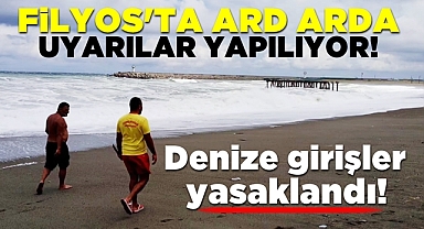 Filyos'ta ard arda uyarılar yapılıyor! Denize girişler yasaklandı!
