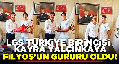 LGS Türkiye birincisi Kayra Yalçınkaya Filyos'un gururu oldu!