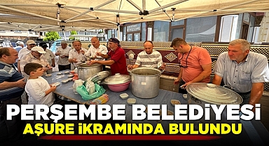 Perşembe Belediyesi aşure ikramında bulundu