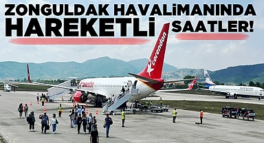 Zonguldak Havalimanında hareketli saatler!