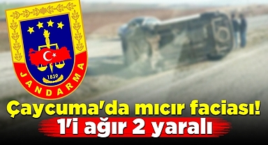Çaycuma'da mıcır faciası! 1'i ağır 2 yaralı