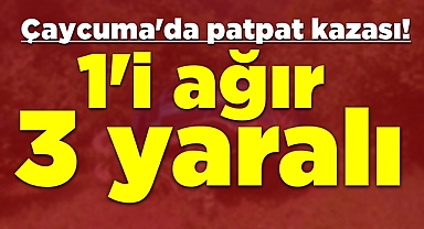 Çaycuma'da patpat kazası! 1'i ağır 3 yaralı
