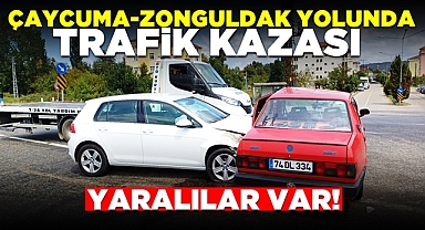 Çaycuma-Zonguldak yolunda trafik kazası! Yaralılar var!
