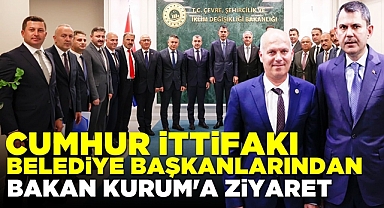 Cumhur İttifakı belediye başkanlarından Bakan Kurum'a ziyaret