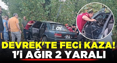 Devrek'te feci kaza! 1'i ağır 2 yaralı