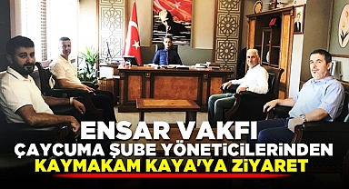 Ensar Vakfı Çaycuma şube yöneticilerinden Kaymakam Kaya'ya ziyaret