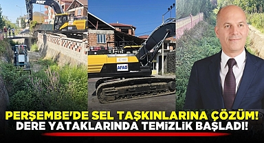 Perşembe'de sel taşkınlarına çözüm! Dere yataklarında temizlik başladı!