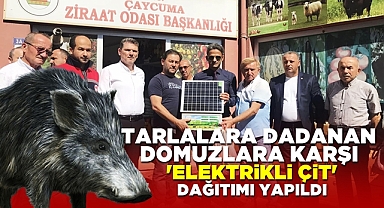 Tarlalara dadanan domuzlara karşı 'Elektrikli çit' dağıtımı yapıldı