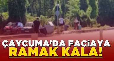 Çaycuma'da faciaya ramak kala!