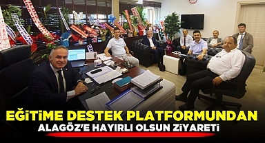Eğitime Destek Platformundan Alagöz'e hayırlı olsun ziyareti