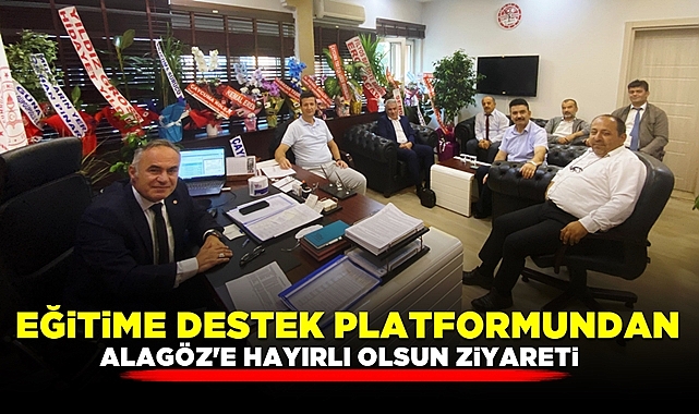Eğitime Destek Platformundan Alagöz'e hayırlı olsun ziyareti