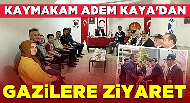 Kaymakam Adem Kaya'dan gazilere ziyaret