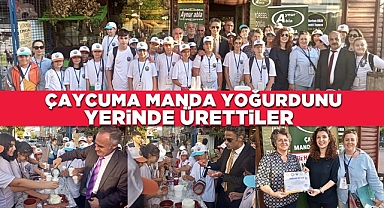 Öğrenciler TÜBİTAK projesi kapsamında Çaycuma'da manda yoğurdunu üretti