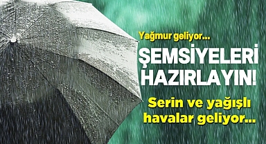 Şemsiyeleri hazırlayın! Serin ve yağışlı havalar geliyor!