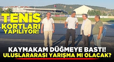 Tenis kortları yapılıyor! Kaymakam düğmeye bastı!