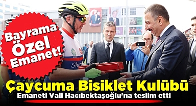 Çaycuma Bisiklet Kulübü emaneti Vali Hacıbektaşoğlu'na teslim etti!