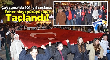 Çaycuma'da 101. yıl coşkusu fener alayı yürüyüşüyle taçlandı!