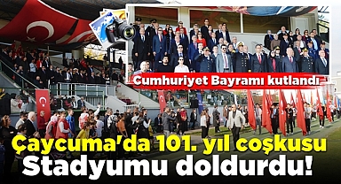 Çaycuma'da 101. yıl coşkusu stadyumu doldurdu!