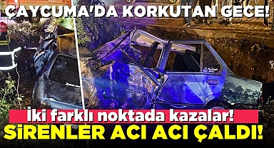Çaycuma'da korkutan gece! Sirenler acı acı çaldı!