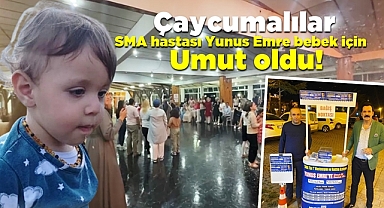 Çaycumalılar SMA hastası Yunus Emre bebek için umut oldu!