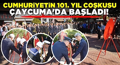 Cumhuriyetin 101. yıl coşkusu Çaycuma'da başladı