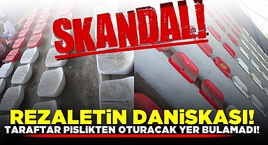 Rezaletin daniskası! Taraftar pislikten oturacak yer bulamadı!