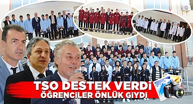TSO destek verdi, öğrenciler önlük giydi