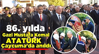 86. yılda Gazi Mustafa Kemal Atatürk Çaycuma'da anıldı