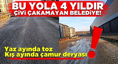 Bu yola 4 yıldır çivi çakamayan belediye!